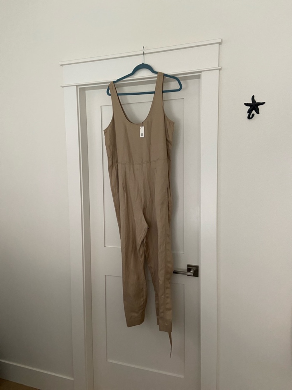Banana Republic Taupe Scoop-Neck Jumpsuit